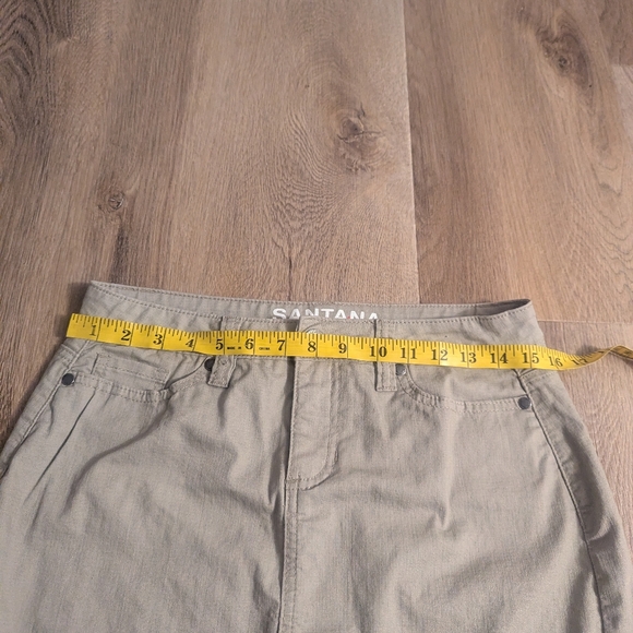 2/$15 Woman's Santana Jeans Taupe Khaki A-Line Basic Skirt- Size 8 - Picture 2 of 5